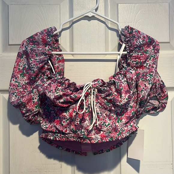 For Love And Lemons Tops - For Love & Lemons Floral Crop-Top